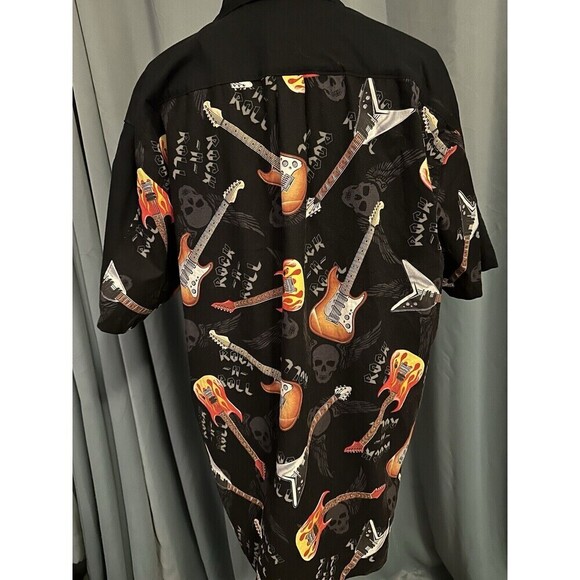 Max Boxxer USA Rock and Roll Music Guitar Short Sleeve Shirt Mens Sz EX Large - Picture 3 of 7